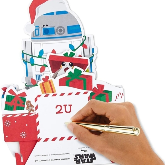 Hallmark Paper Wonder Star Wars Pop-up Card that Plays a Song by R2-D2. New. - Picture 4 of 8